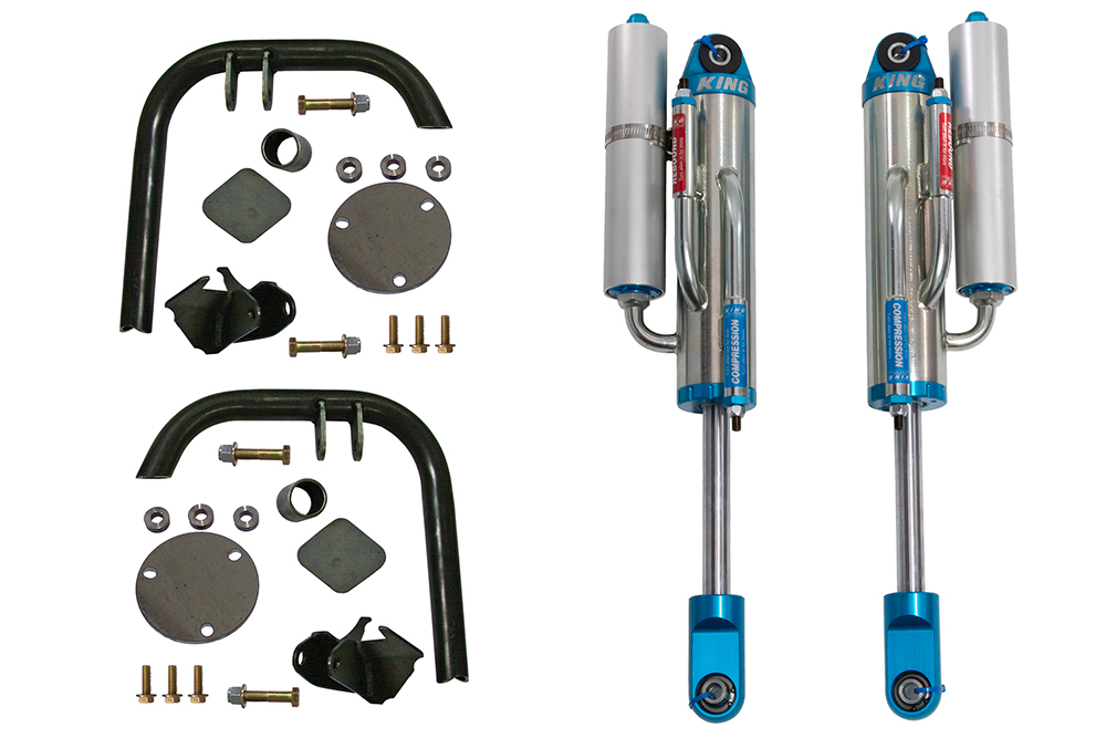 1996-2002 TOYOTA 4RUNNER FRONT SUSPENSION UPGRADE SECONDARY SHOCK HOOP AND BYPASS SHOCK PACKAGE - MID TRAVEL