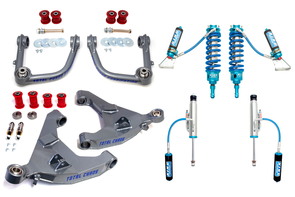 2003-2009 LEXUS GX470 FRONT AND REAR SUSPENSION LIFT MID TRAVEL UCA LCA / KING COILOVER AND REAR SHOCK KIT