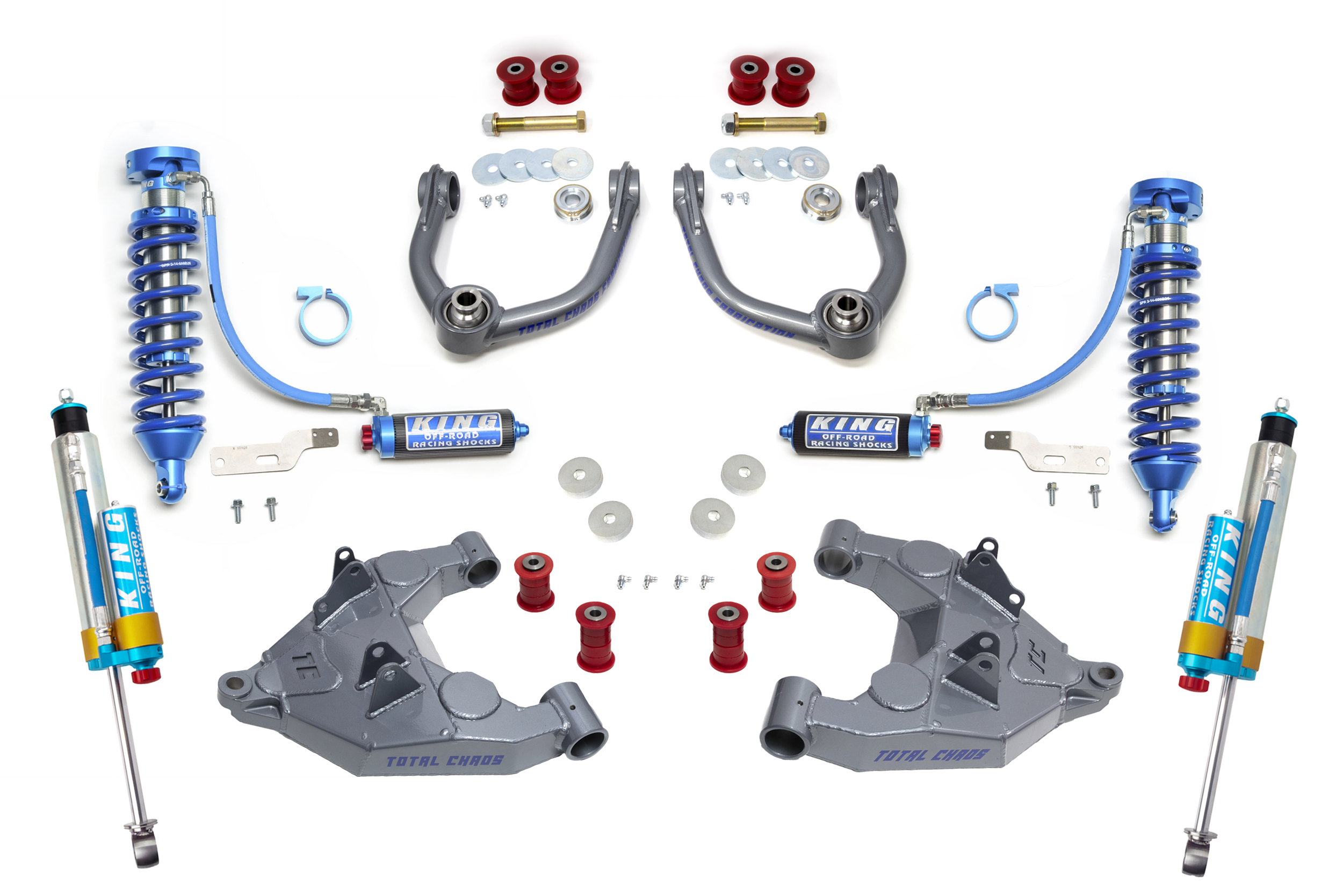 2004-2007 TOYOTA SEQUOIA FRONT AND REAR SUSPENSION LIFT UNIBALL UCA LCA / KING COILOVER KIT