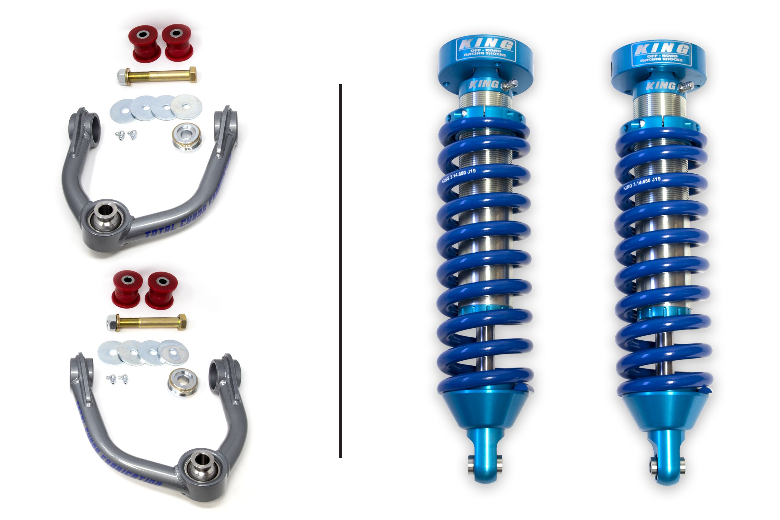 1996-2004 TOYOTA TACOMA FRONT SUSPENSION LIFT UNIBALL UCA / KING COILOVER KIT