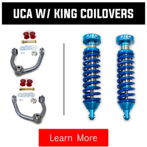 1996-2004 tacoma frond end suspension lift performance off road shocks and uniball UCA