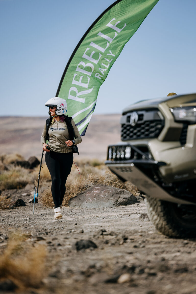 Becky Brophy Getting the Green Check Point in front of the Total Chaos Suspension equipped 2024 Toyota Tacoma